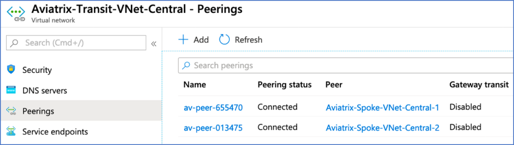 Azure Transit Network Deployment With Native VNet Peering NetJoints